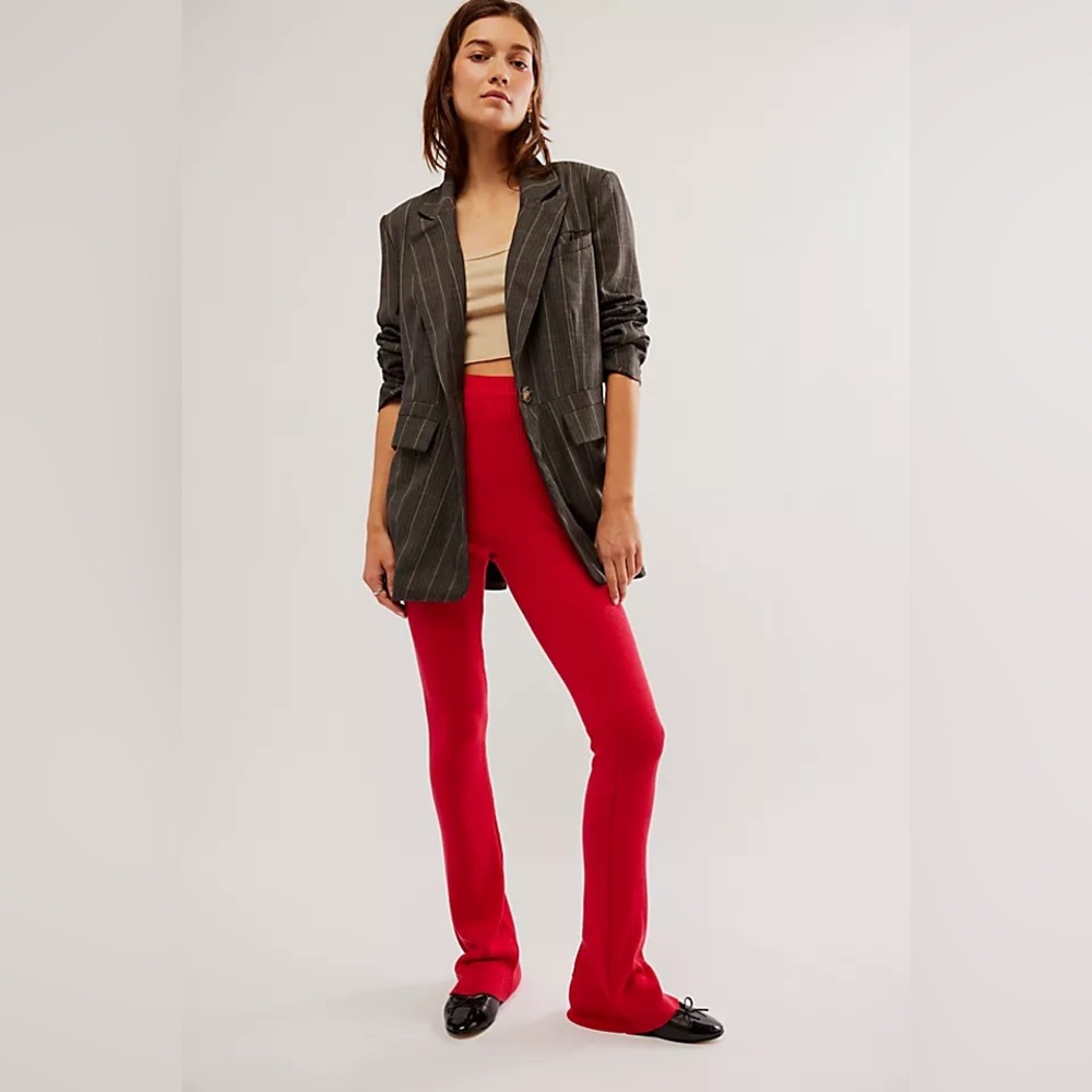 Free People Golden Hour Pants – Red, Size Large (NWOT)